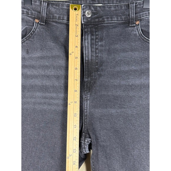 HM Womens High Waisted Skinny Jeans Faded Black Size 18 Tapered Leg Denim - Picture 4 of 13